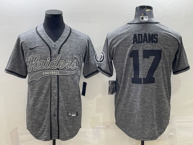 Men Oakland Raiders #17 Adams Grey hemp ash 2022 Nike Co branded NFL Jersey